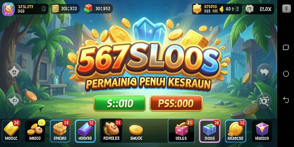 Tampilan gameplay 567SLOTS yang menarik dan penuh warna.