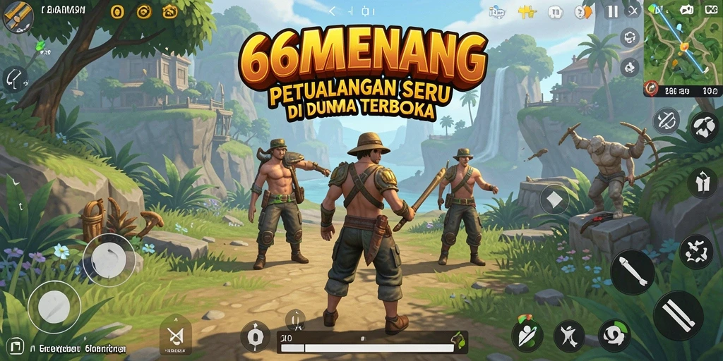 Tampilan gameplay memukau dari 66MENANG di dunia Open World.
