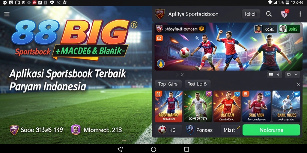 Screenshot utama 88BIG menampilkan antarmuka Sportsbook yang menarik.