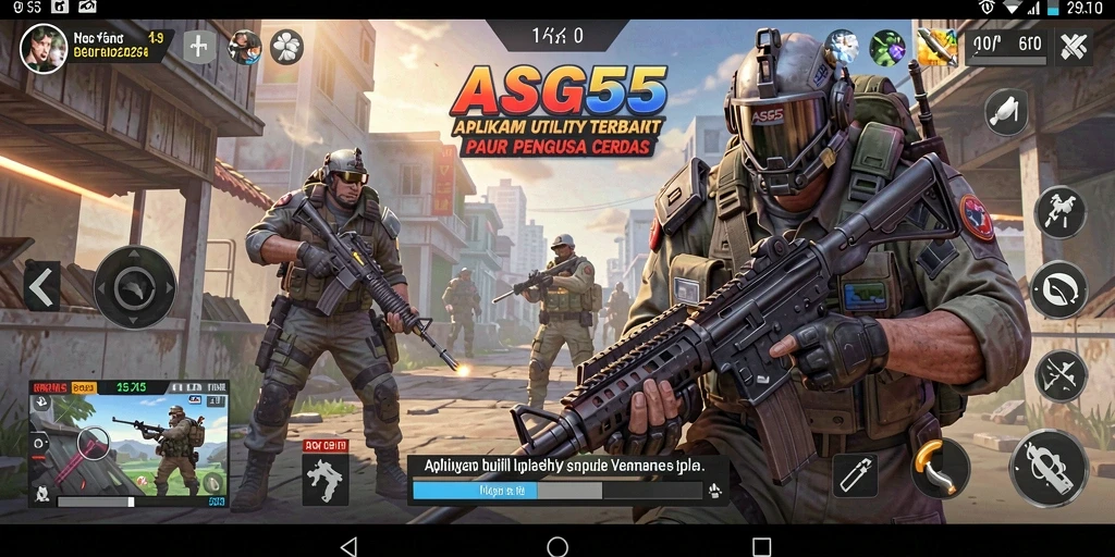 Tampilan utama aplikasi ASG55 dengan fitur Utility canggih.
