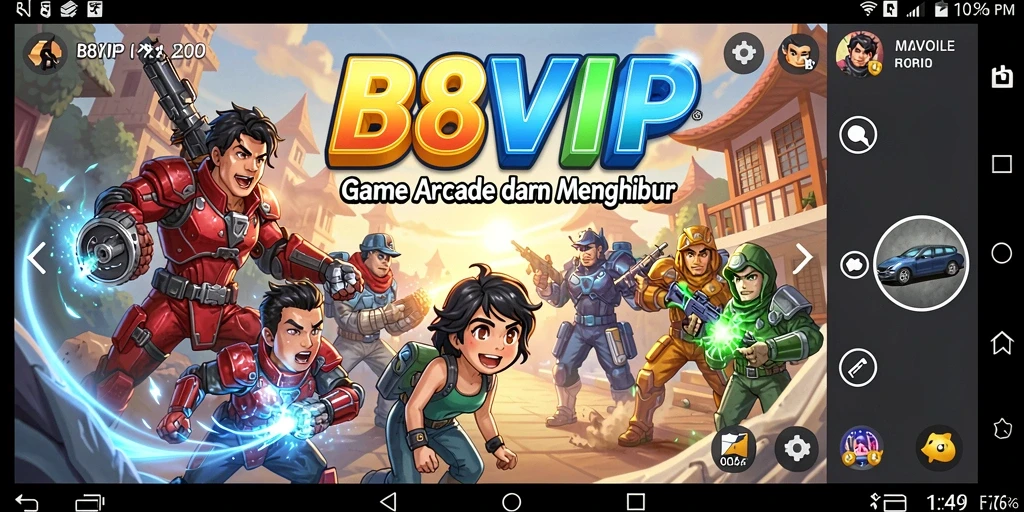 Tampilan gameplay menarik dari B8VIP saat karakter beraksi.