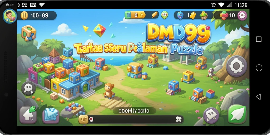 Tampilan gameplay seru DMD999 dalam game Puzzle yang menantang.