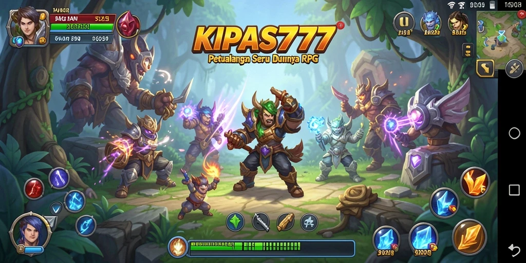 Tampilan gameplay seru dari KIPAS777 yang penuh petualangan RPG.