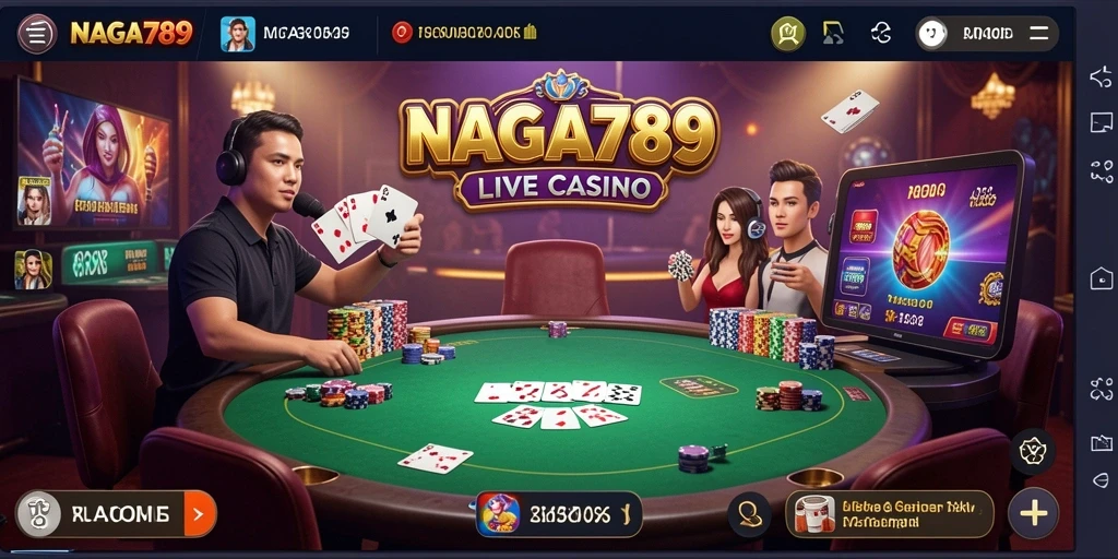 Tampilan gameplay NAGA789 yang menarik dalam suasana Live Casino.