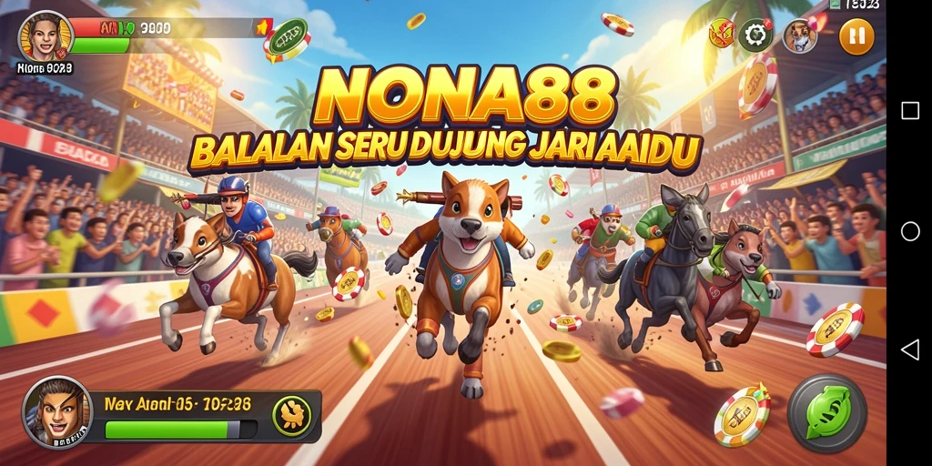 Gameplay penuh adrenalin di NONA88 saat balapan di berbagai trek.