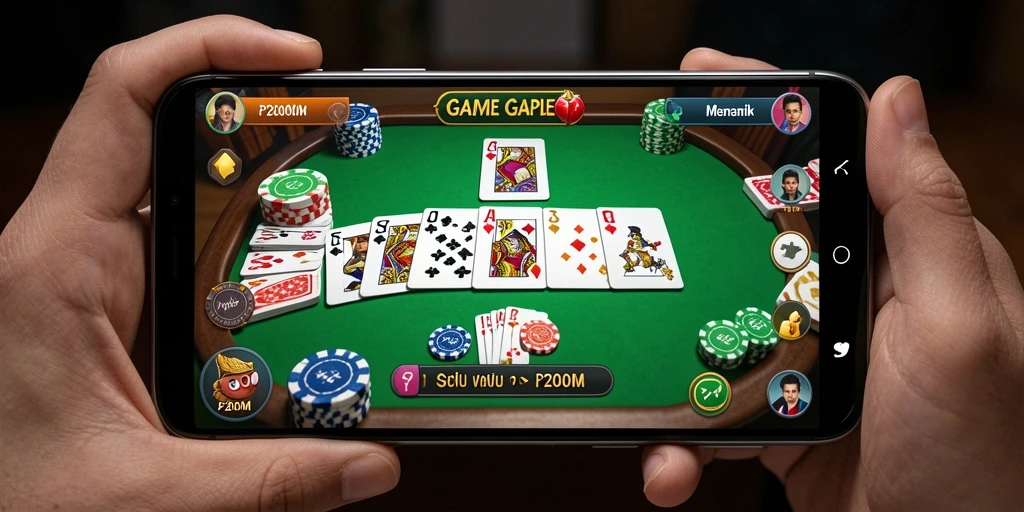 Tampilan menarik dari gameplay Gaple di P200M yang penuh strategi.