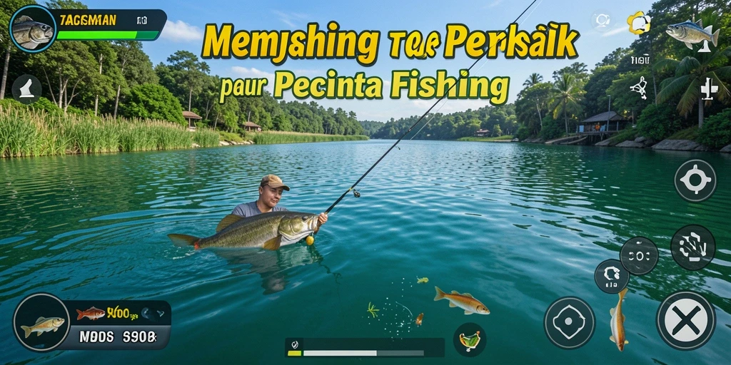 Screenshot utama S80 menampilkan gameplay memancing yang seru dan realistis.
