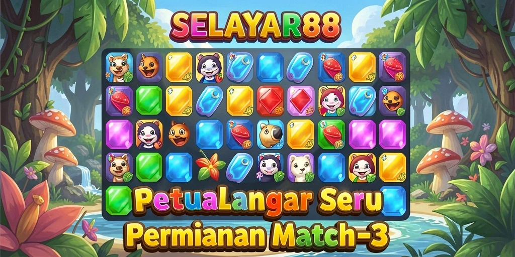 Tampilkan aksi seru gameplay SELAYAR88 dalam Match-3.