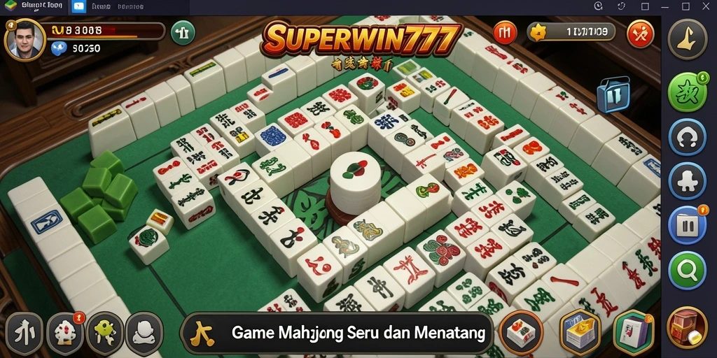 Tampilan gameplay Mahjong yang mengasyikkan dalam SUPERWIN777.